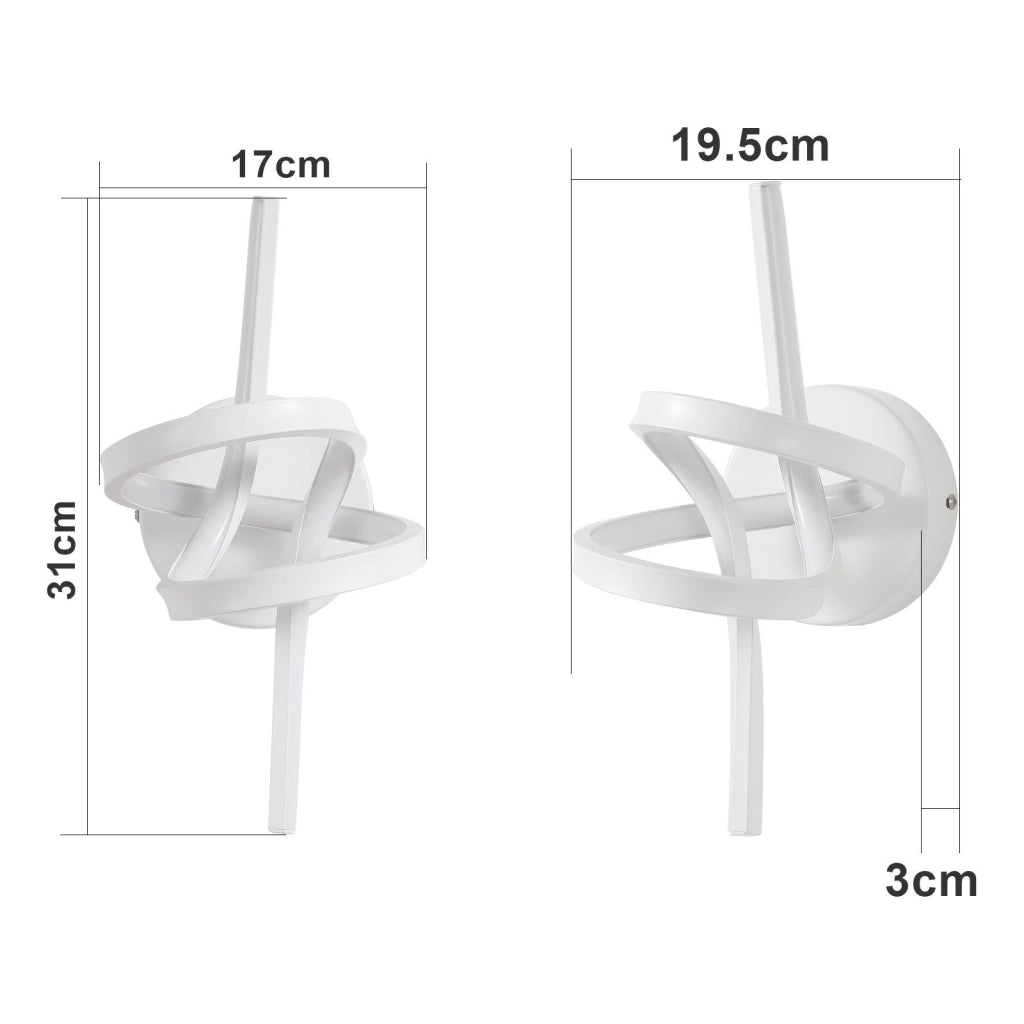 ZMH Applique LED da parete per interni da 7W bianco 3000K per scale soggiorno