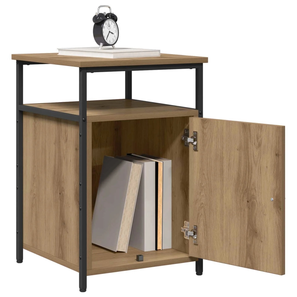 Armadio da Notte 2 pcs rovere artigianale Legno multistrato 879504