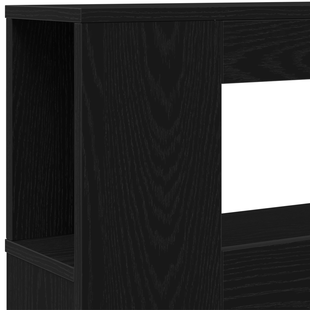 Testata per letto di stoccaggio  con luci LED Nero Rovere 120x18,5x103,5 cm