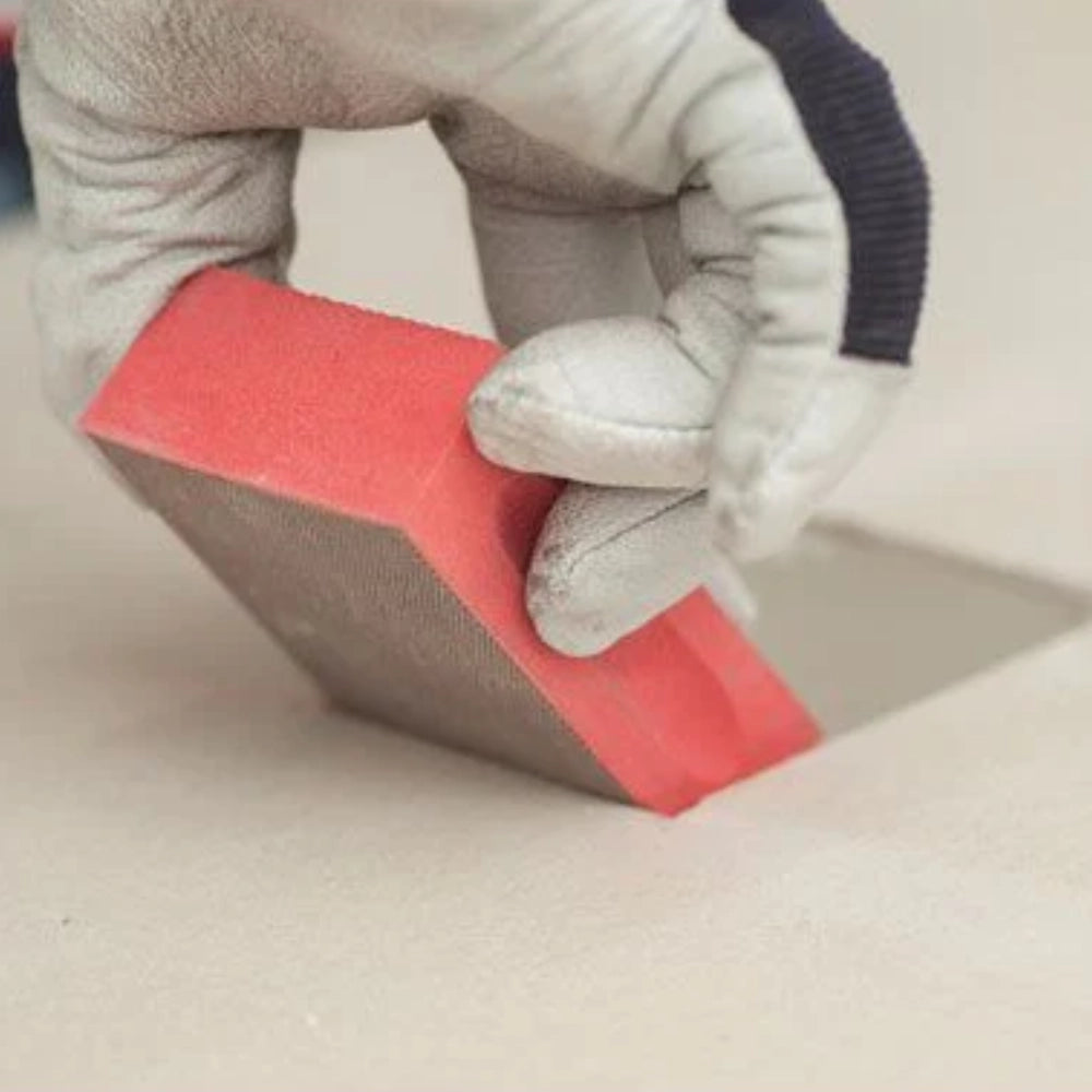 Tampone diamantato abrasivo 55x90 mm smussatura rifinitura bordi spigoli *** colore- rosso, confezione 1