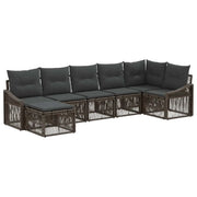 Set Divano da Giardino 7 pcs Grigio polyrattan 3436079