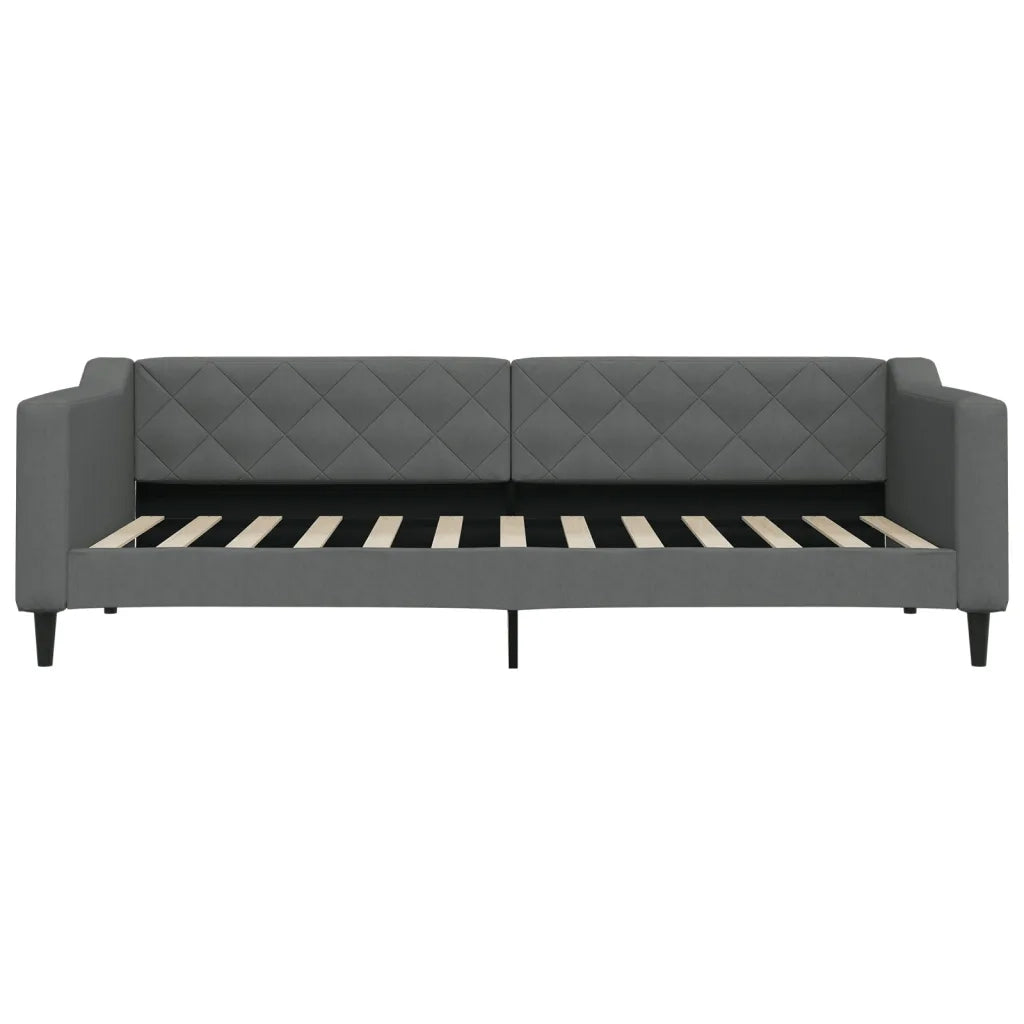 Divano Letto con Letto Estraibile Grigio Scuro 90x200cm Tessuto 3197427