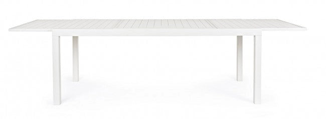 Tavolo Allungabile Hilde 200-300x100 cm Bianco in Alluminio