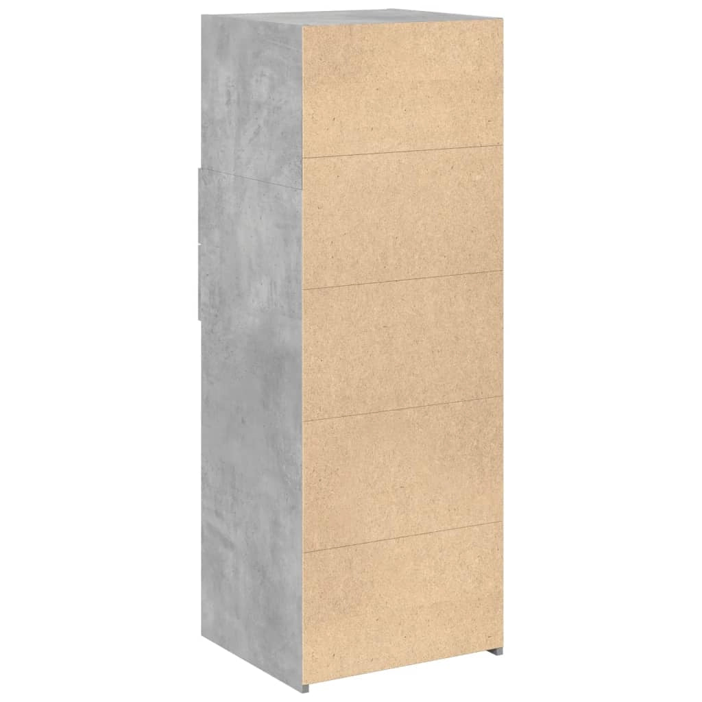Buffet credenza cassettiera mobiletto mobile contenitore organizer per cucina soggiorno salotto alto 45 x 42,5 x 124 cm legno ingegnerizzato grigio 02_0034443