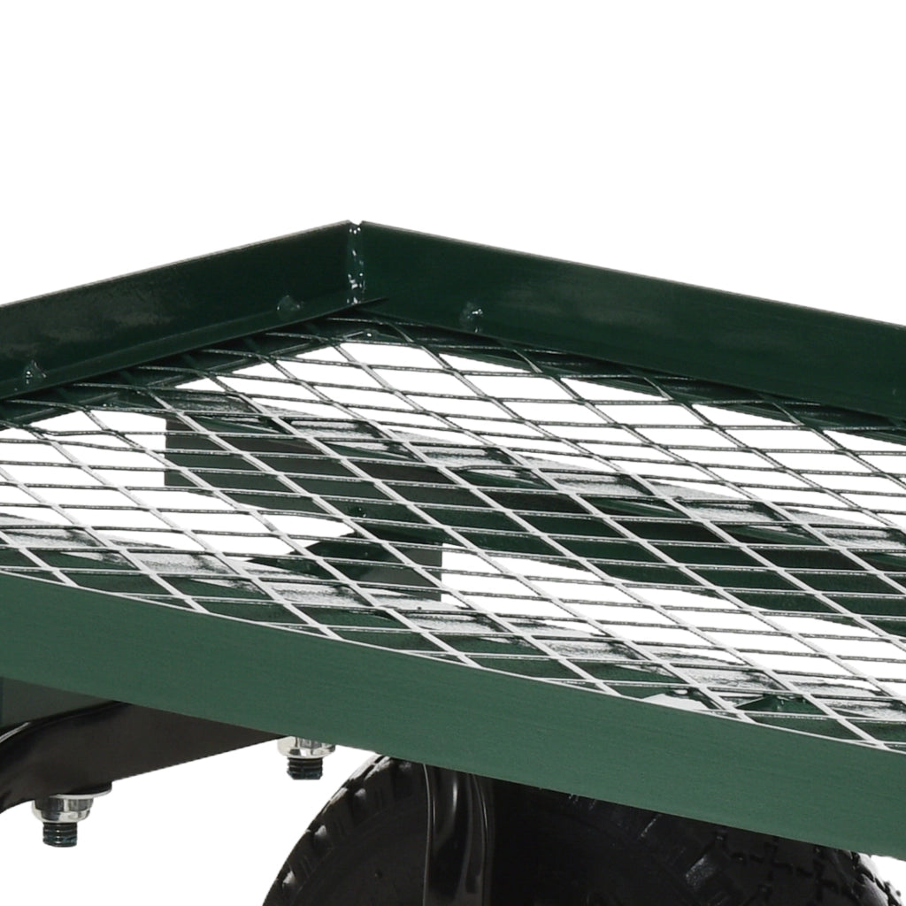 Carrello da Giardino ¨C Zephmum ¨C Verde e Nero 94x48.5x100 cm Acciaio