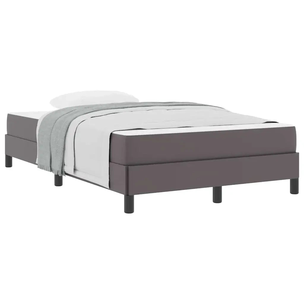vidaXL Letto con materasso Grigio 120 x 190 cm Pelle sintetica