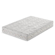 Materasso sfoderabile MADE IN ITALY CRYSTAL 120X190 con molle insacchettate, 4 cm di Memory Foam a 9 zone, rivestimento in tessuto antiacaro termoregolante e fascia traspirante