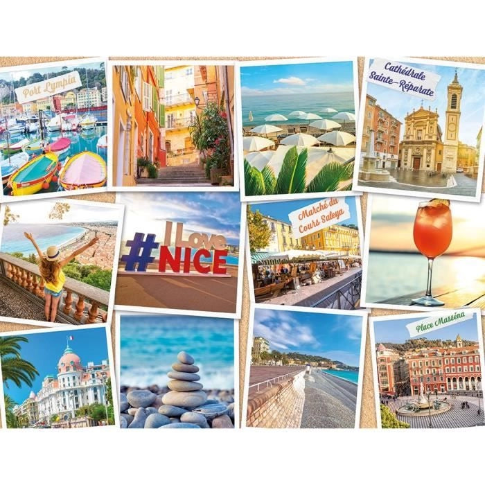 Puzzle da 2000 pezzi, Nizza, Costa Azzurra, Adulti e bambini dai 14 anni, Urban Collection, Francia, 12001613, Nathan