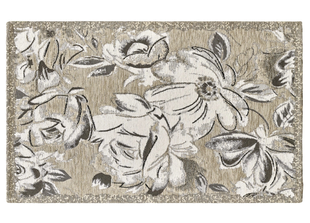 Tappeto Arredo Salotto Antiscivolo Scendiletto Camera Dis. Aster By Suardi - 65x110(Set 2) - Tortora