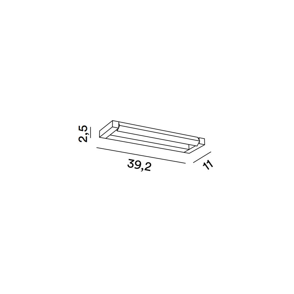 Slim - Applique Led da parete 12W CCT 2700K-4000K, L.39,2 cm, Orientabile, 960 lm, IP20 - Perenz - Alluminio