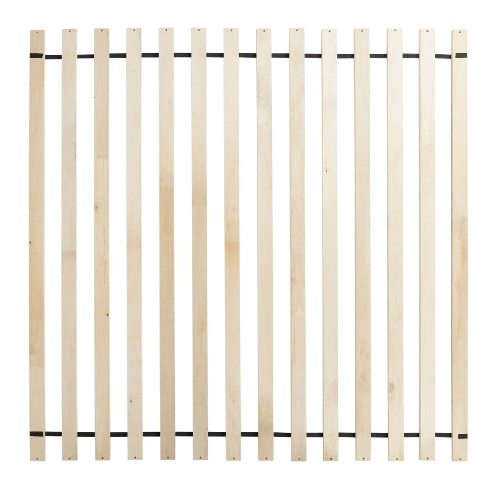 Letto Matrimoniale con Testiera Struttura a Doghe in Legno bianco 180 x 200 cm stile moderno