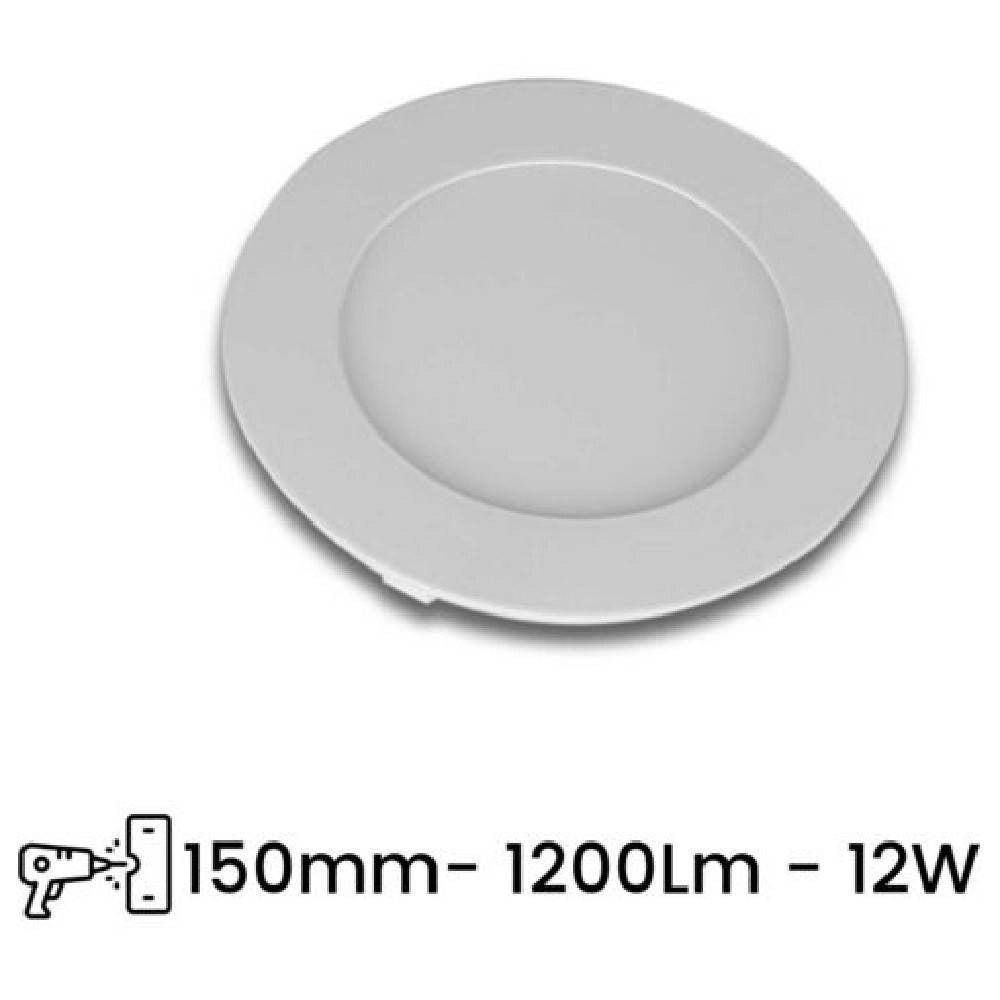 Trade Shop - Pannello Led Slim 12w Incasso Rotondo In Pvc Luce Caldo Naturale Freddo P155at -