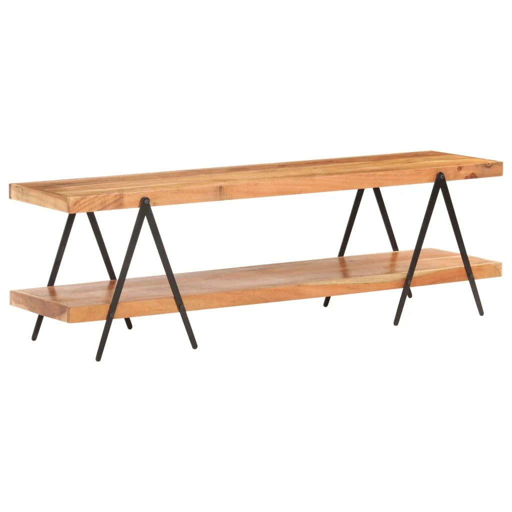 Mobile TV multimediale scaffale TV credenza mobile TV sala da pranzo soggiorno camera da letto 160 x 40 x 50 cm legno massello di acacia marrone 02_0026075