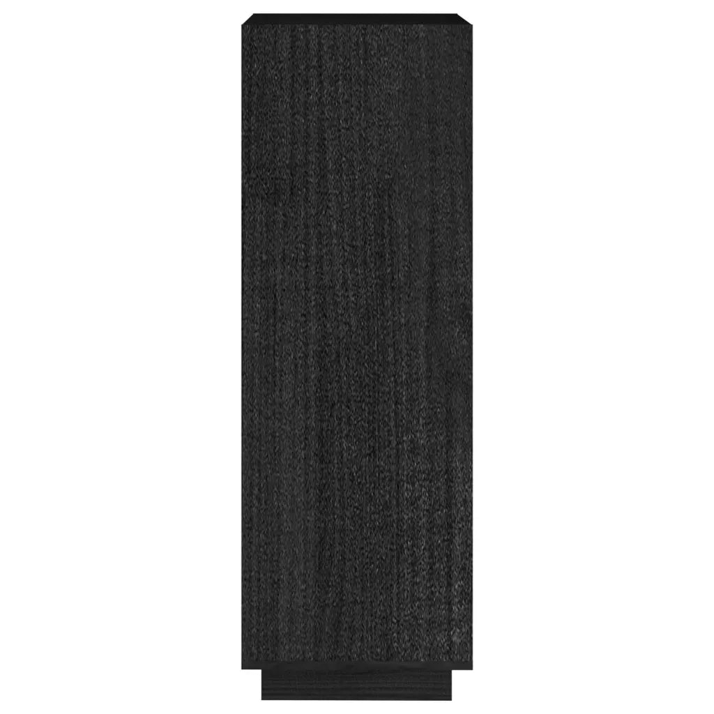 Libreria/Divisorio Nero 40x35x103 cm in Legno Massello di Pino cod mxl 25275