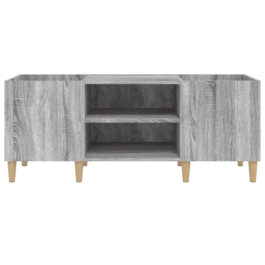 Mobile Porta Dischi Grigio Sonoma 121x38x48cm Legno Multistrato 831931