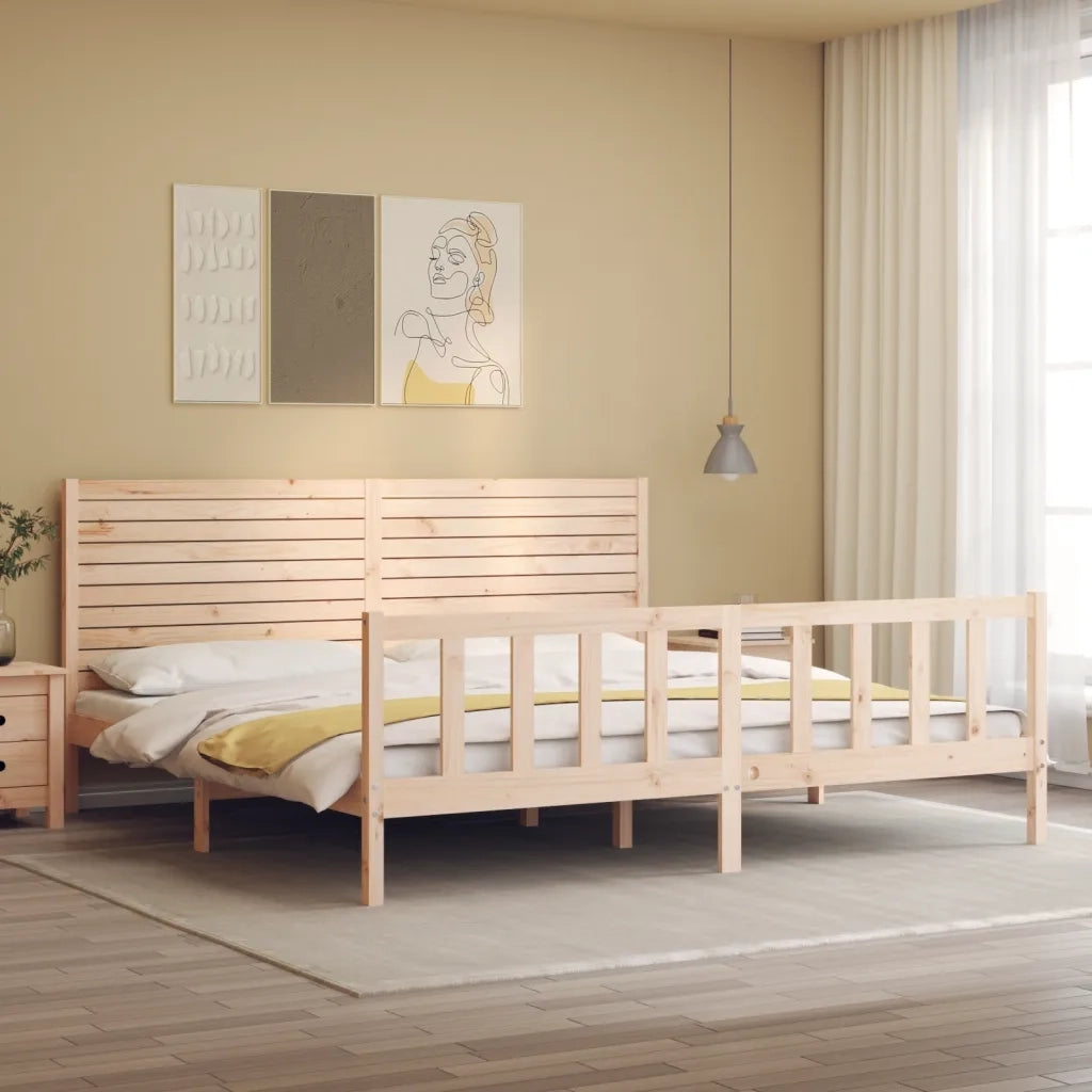 Giroletto con Testiera Super King Size in Legno Massellocod mxl 81254