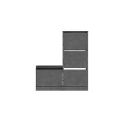 Scarpiera in legno "Dude" - 105 x 26 x 118 cm - Grigio