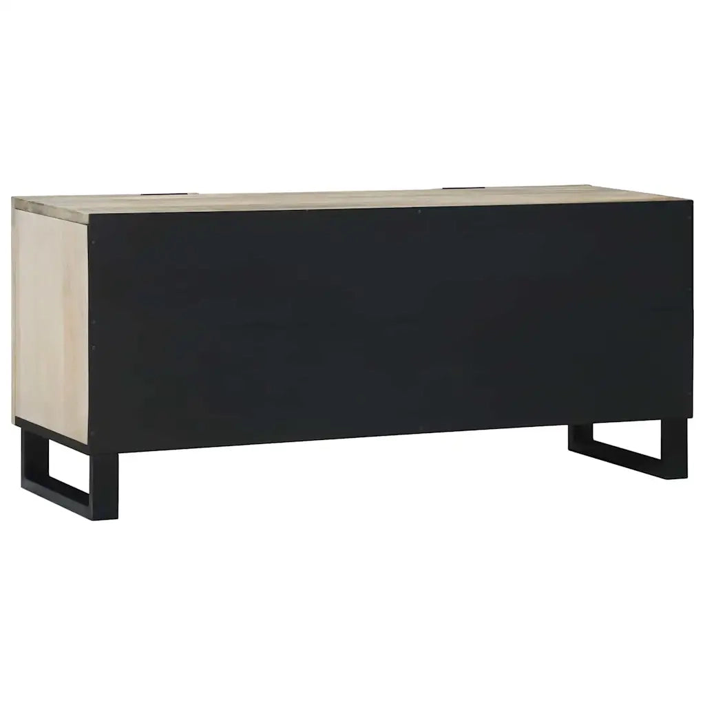 vidaXL Mobile TV Bianco 160 x 30 x 30.5 cm legno massello di mango