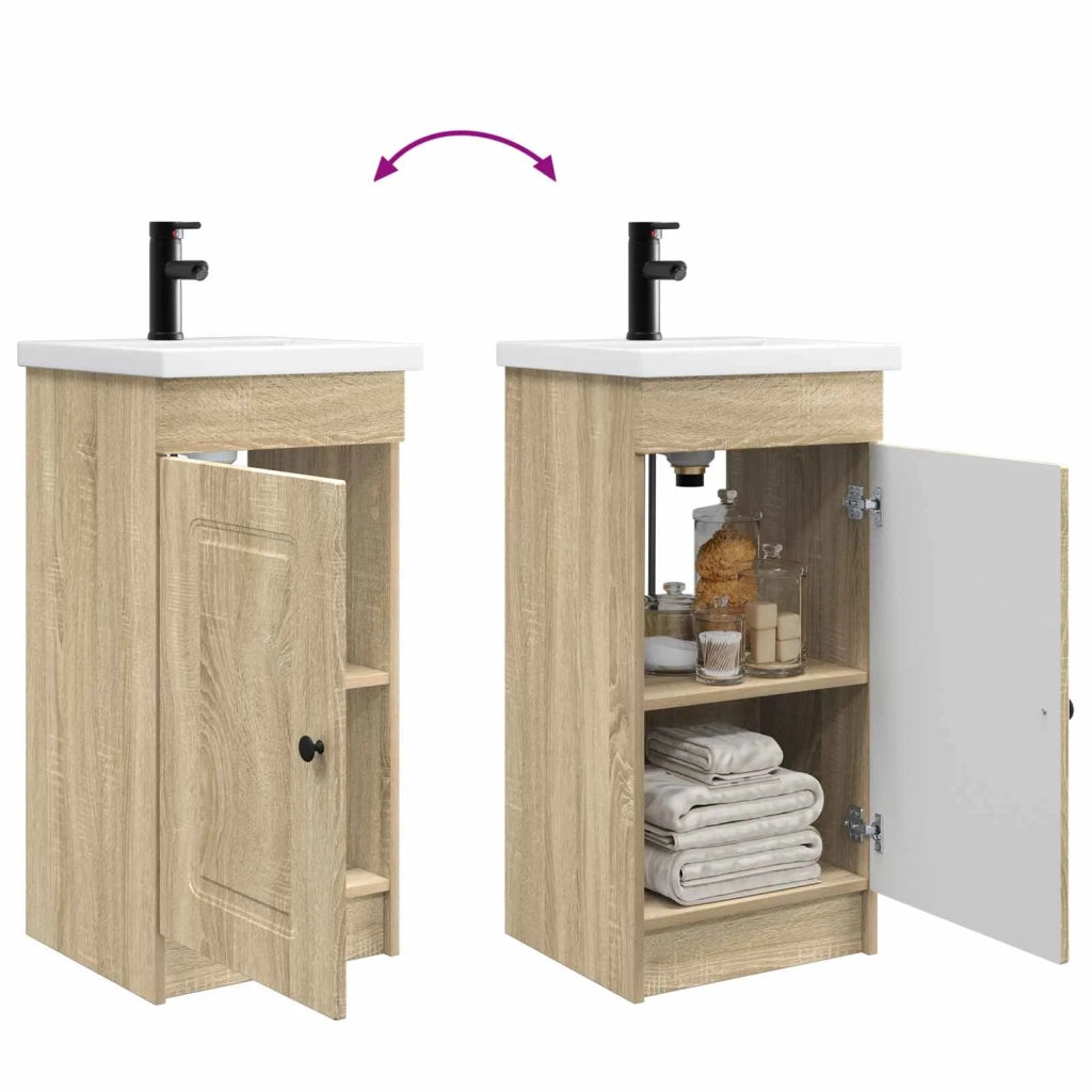 Mobile da bagno con lavabo Rovere Sonoma 42 x 40 x 84,5 cm 889996
