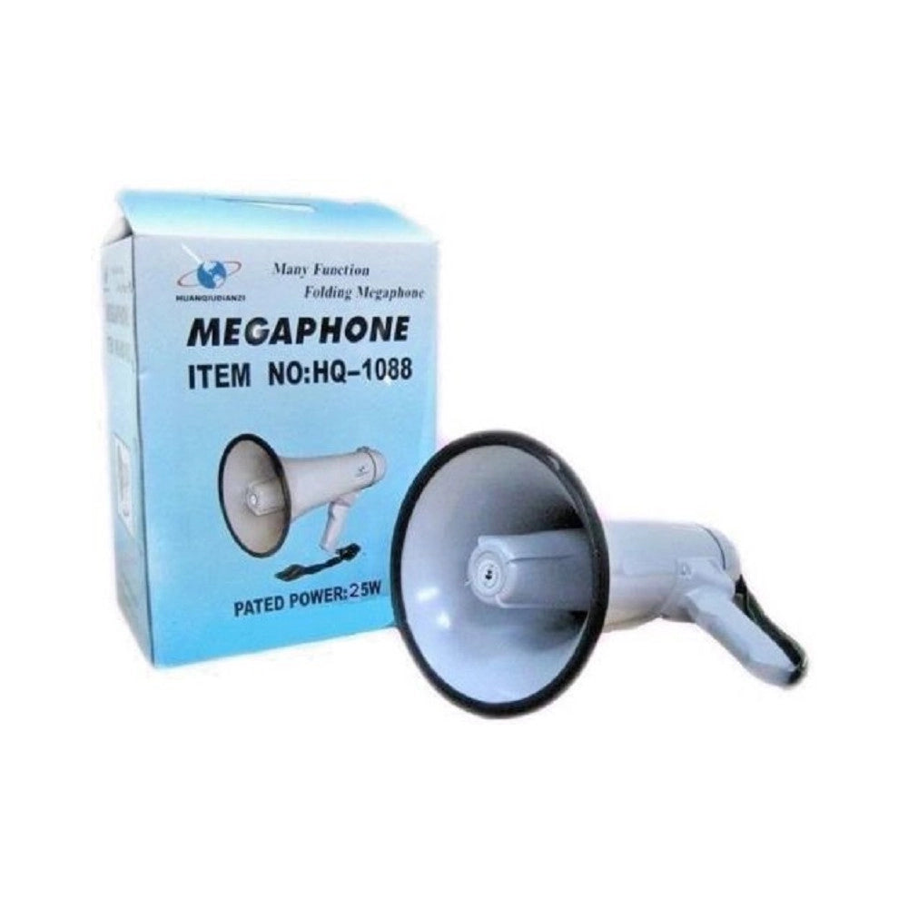 Trade Shop - Megafono Portatile Professionale Aux 600mt 25w Registratore Vocale Hq-1088 -