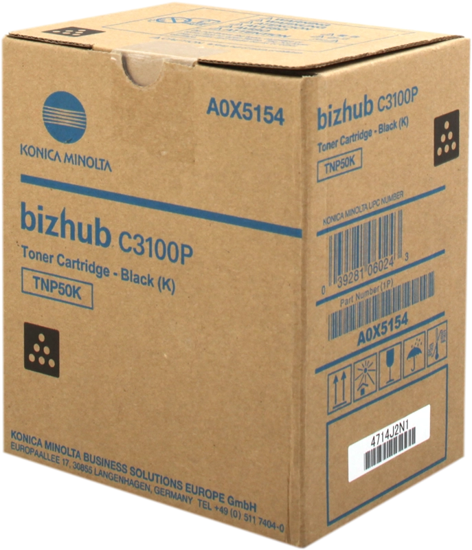 ORIGINAL Konica Minolta toner nero A0X5154 TNP50K ~6000 Seiten