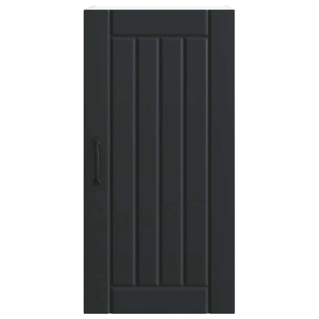 Mobile da cucina moderno ed elegante con pratico spazio contenitivo 40 x 31 x 80 cm legno composito nero 02_0054043