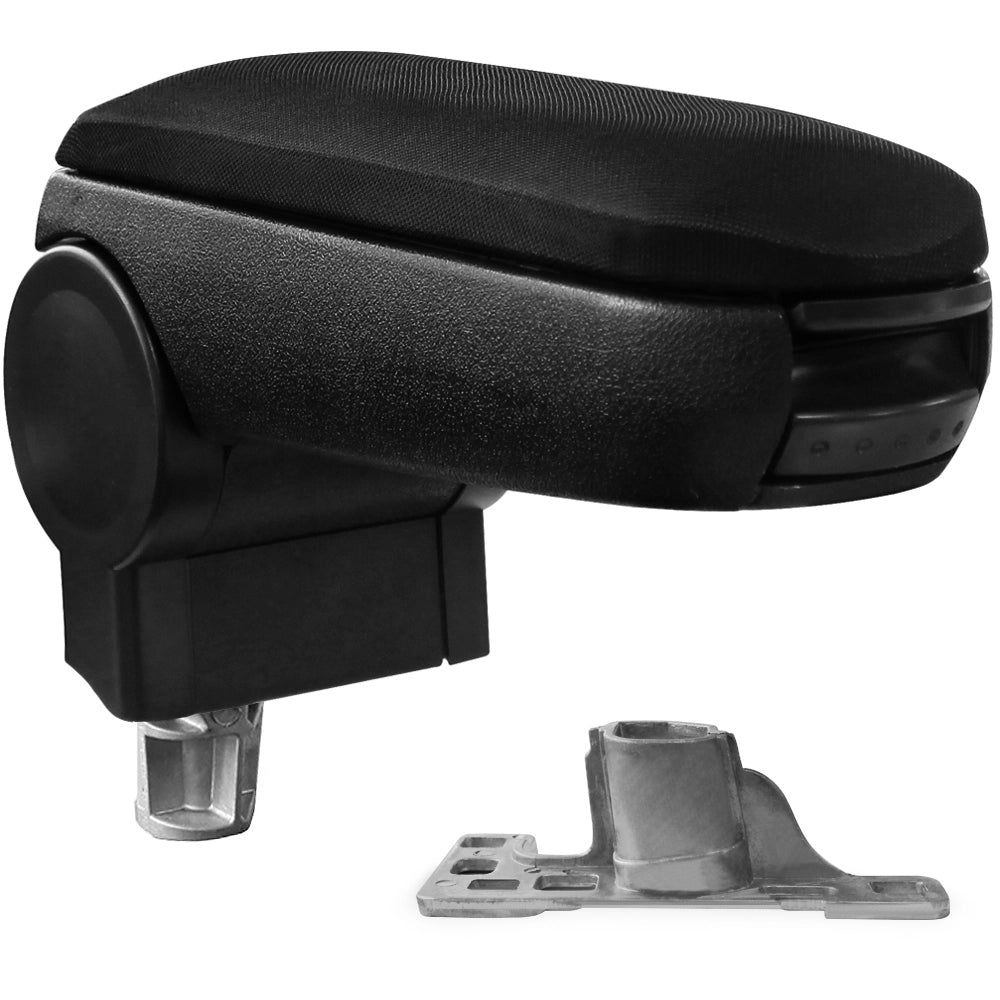 [pro.tec] Bracciolo centrale - Poggiabraccio con vano portaoggetti - imbottito - in tessuto - nero - Volkswagen Passat B5 (1996-2000)