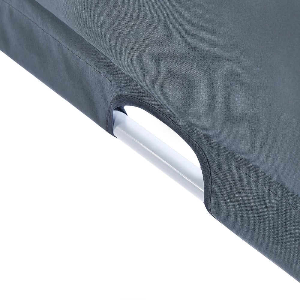 Gazebo in metallo e poliestere grigio con luci LED 310 cm pergola padiglione da giardino
