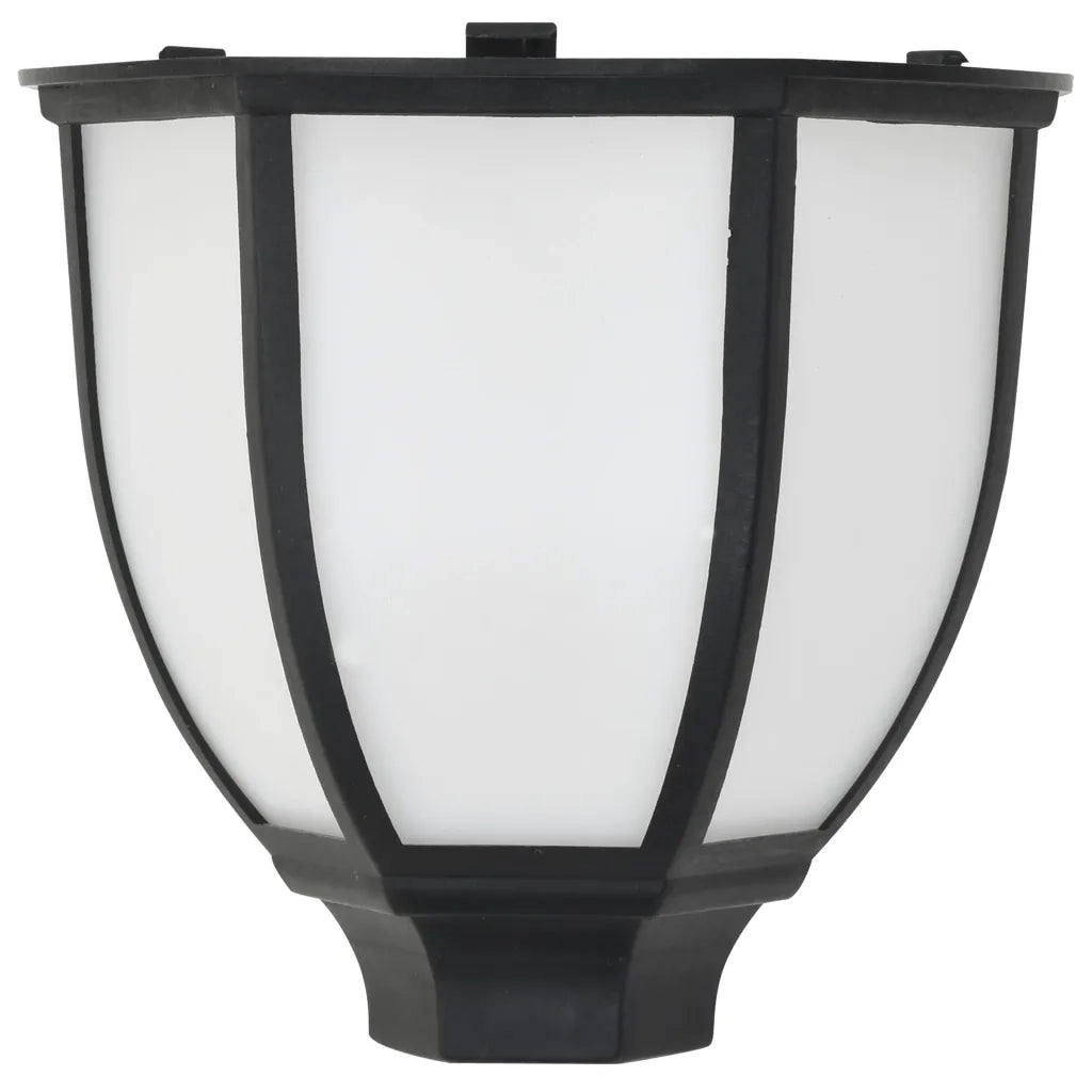Set di 3 luci solari da giardino per esterni 16,5 x 14,5 x 73 cm facili da installare in polipropilene nero 02_0045902