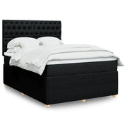 Giroletto a Molle con Materasso Nero 140x190 cm in Tessuto 3294360
