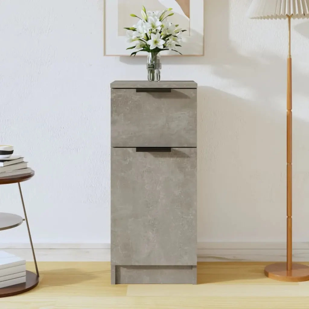 Credenza Grigio Cemento 30x30x70 cm in Legno Multistrato 811123