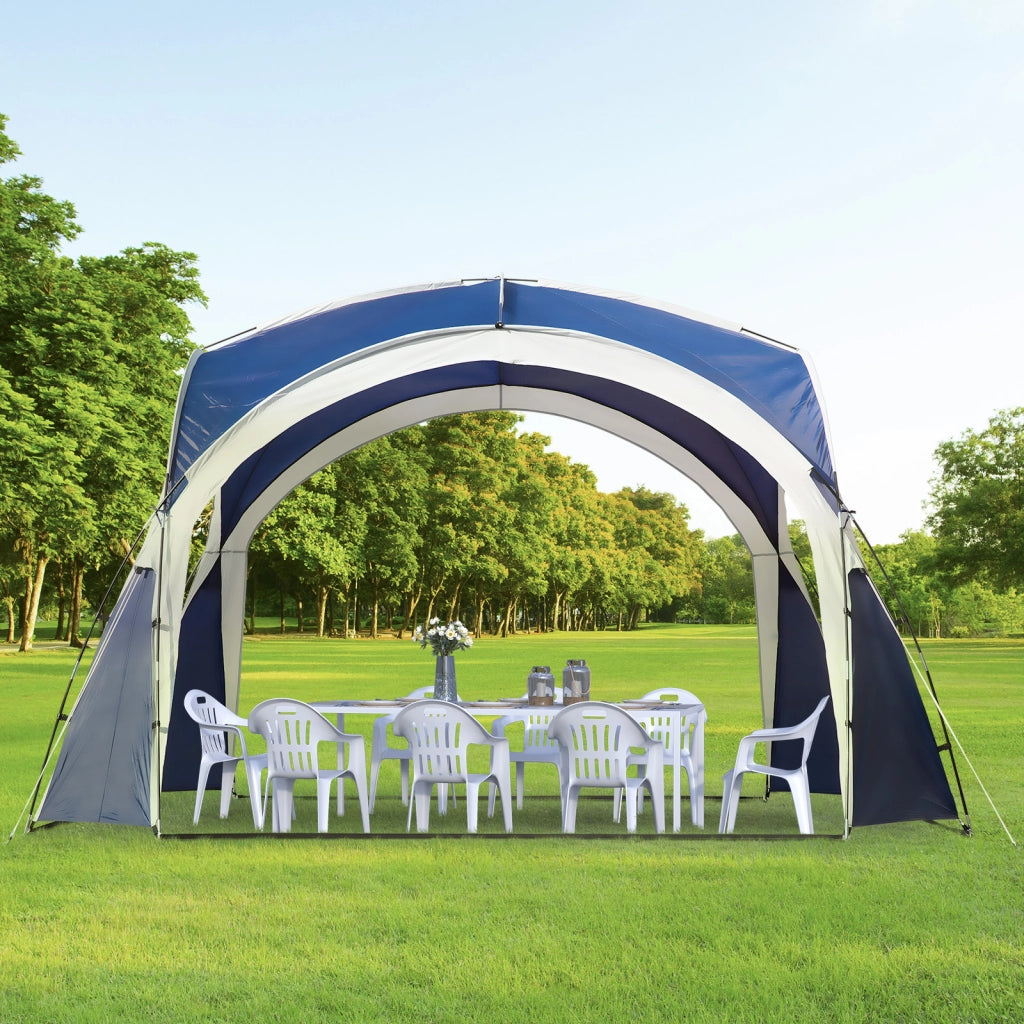 Gazebo a Cupola per 6-8 Persone ¨C zephmum ¨C 3.5x3.5x2.22 m Blu