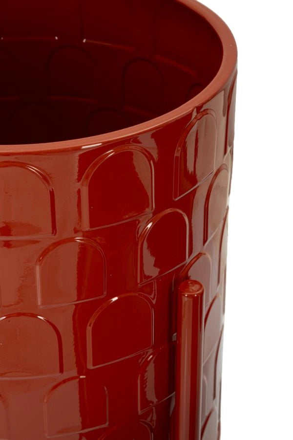 Porta Vasi Archy Tris Ø36x58 cm - Ø30x48 cm - Ø24x38 cm in Ferro Rosso