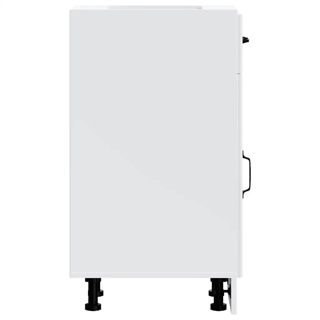 Base da Cucina Lucca Bianco Lucido in Legno Multistrato 853699