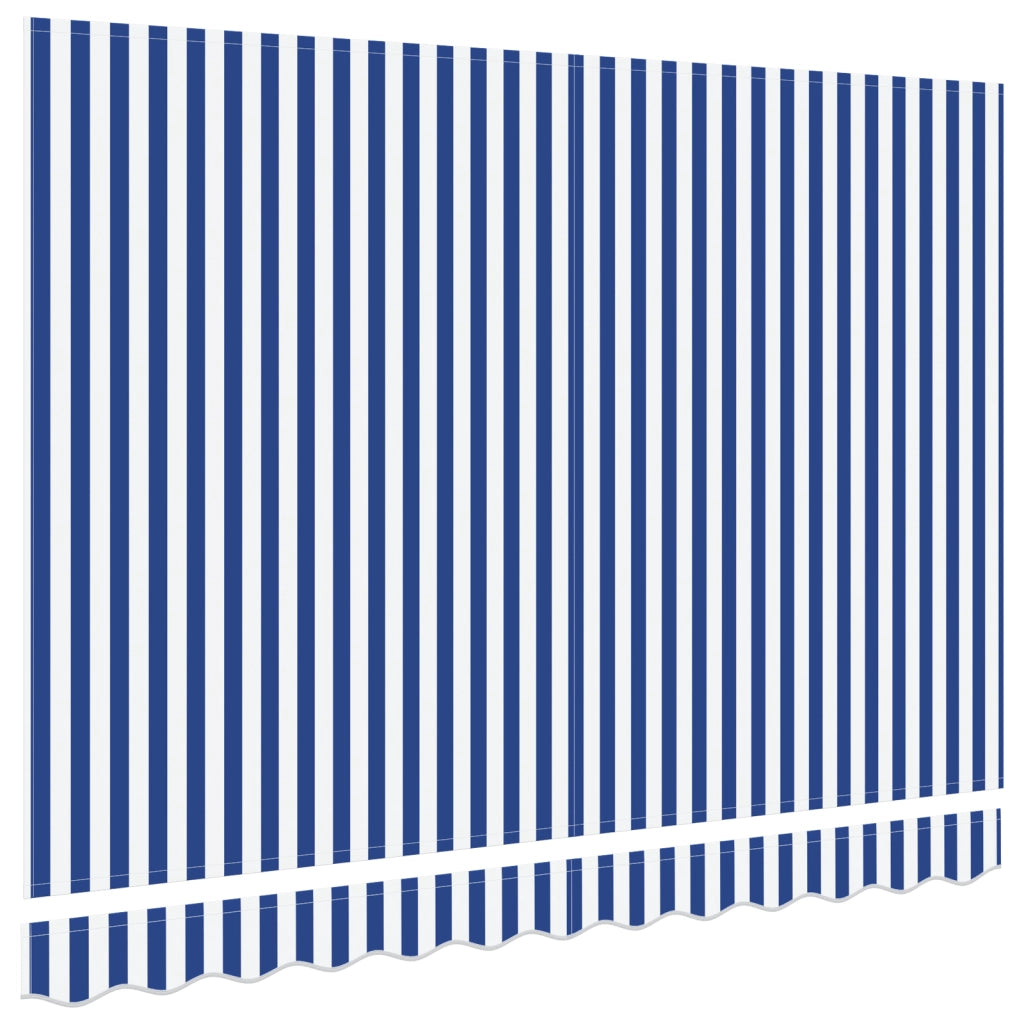 Tessuto di Ricambio per Tenda Telaio 3.5m x 2m Blu e Bianco