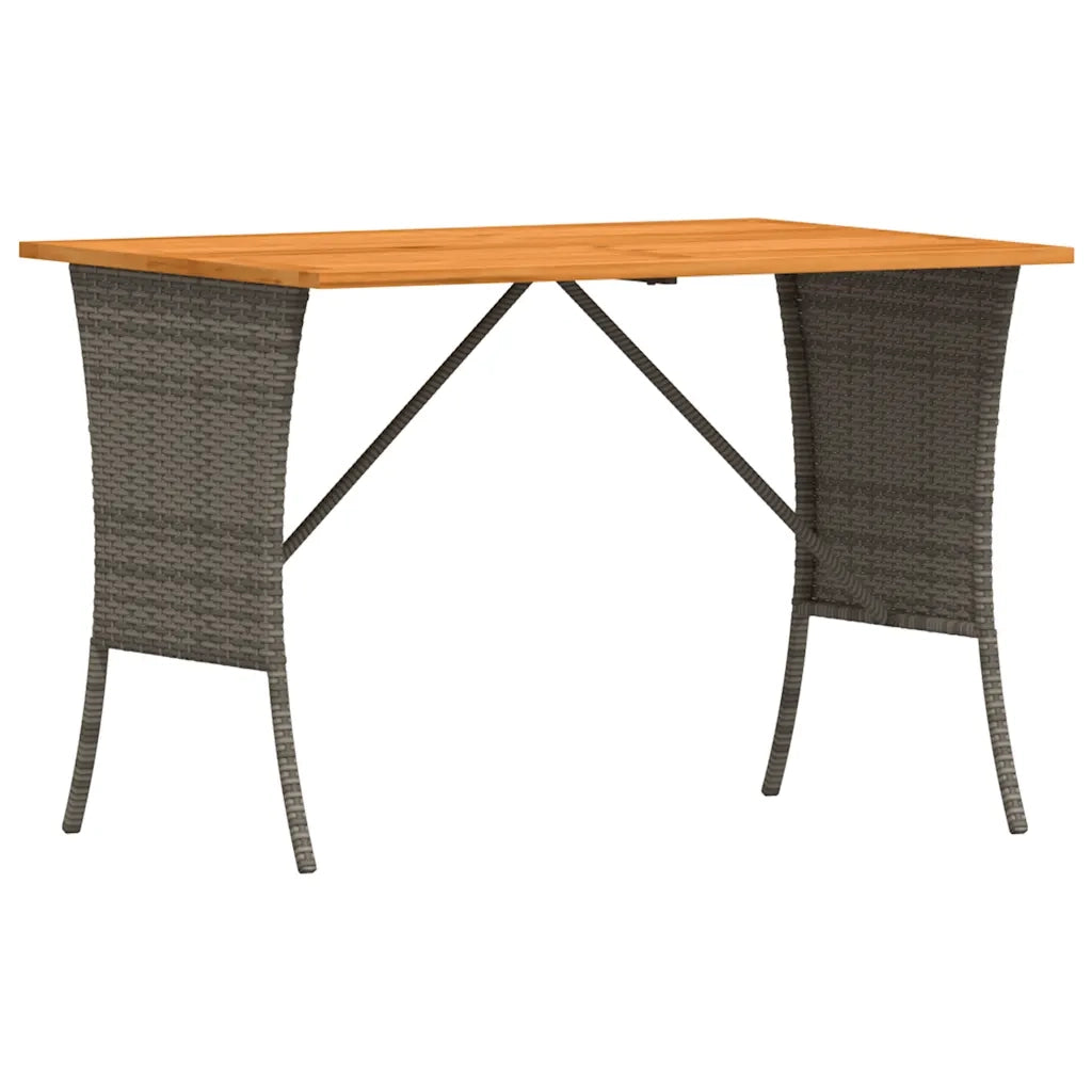 Set da Pranzo da Giardino 3 pz | Set Salotto da Giardino con Cuscini in Polyrattan Grigio