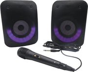 Kit di Party con 2 Altoparlanti Bluetooth Inclusa Microfono Durata Batteria 3 Ore Bluetooth 5.0 BTS500Z
