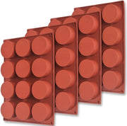 Set di 4 cilindri rotondi in silicone per cakepops e cioccolato con 12 aperture - Adatto per sapone, bombe da bagno e cheesecake. Realizzato con materiale di alta qualità.