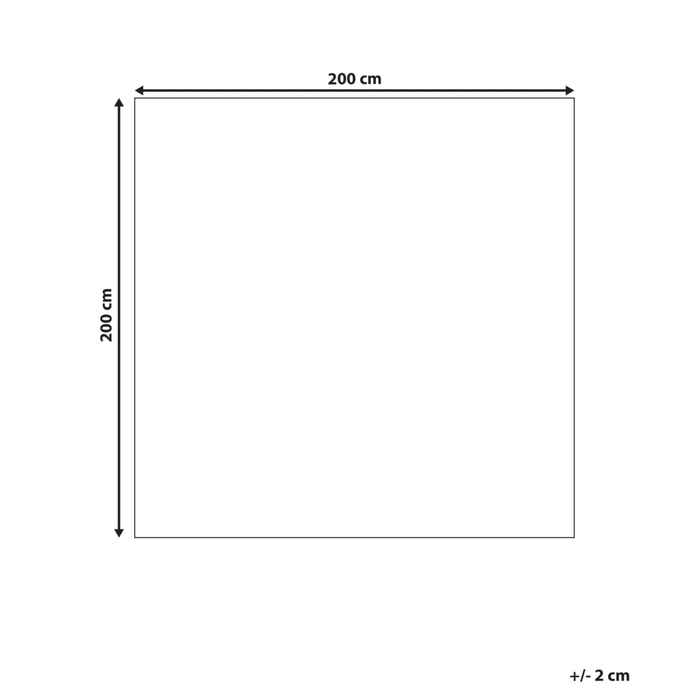 Tappeto in poliestere a pelo lungo tuftato a macchina 200 x 200 cm beige sabbia stile moderno