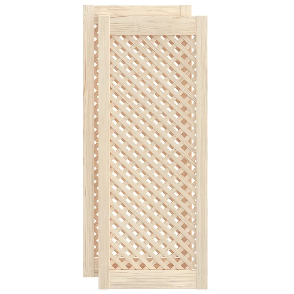 Ante con Design a Reticolo 2 pz 39,5x99 cm in Legno di Pino CFW9724158