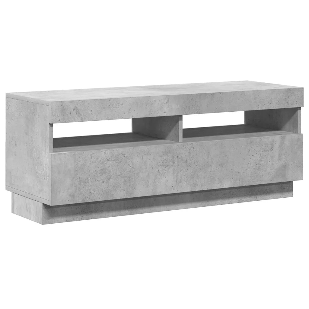 Mobile Porta TV con Luci LED-Mobile per TV-Credenza TV Grigio Cemento 100x35x40 cm