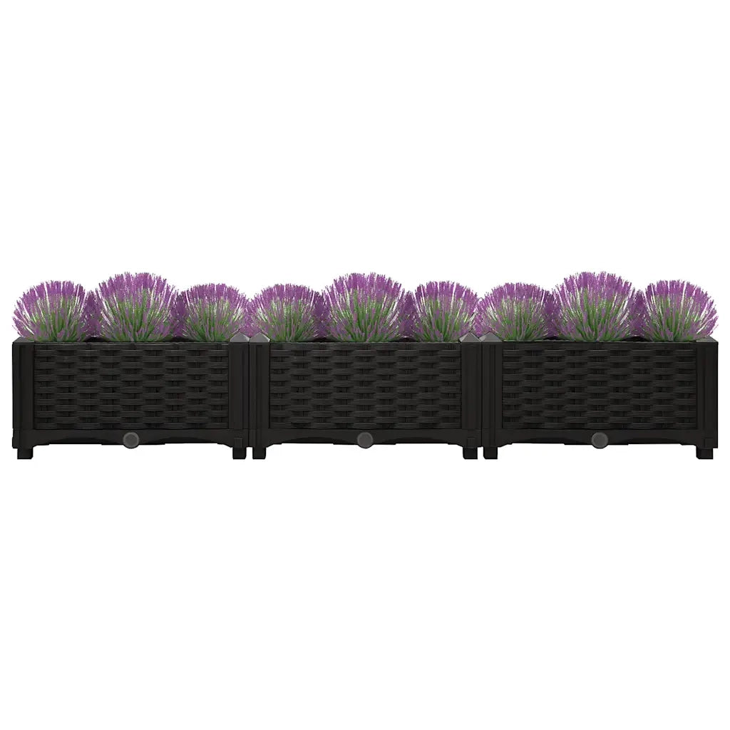 Fioriera Rialzata-Vaso da Esterno-Fioriera Elevata 120x40x23 cm in Polipropilene 414323