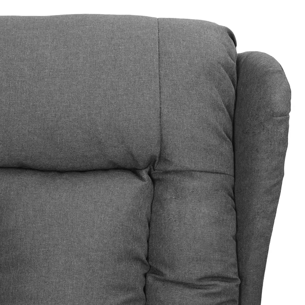 Divano Sedia-Poltrona Reclinabile in Tessuto Grigio Chiaro 145214
