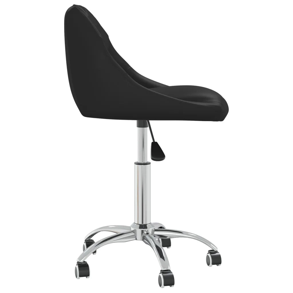 Sedia da Pranzo Girevole Nera in Similpelle cod mxl 55100