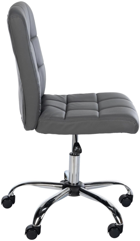 Sedia da ufficio Trenton in similpelle grigio