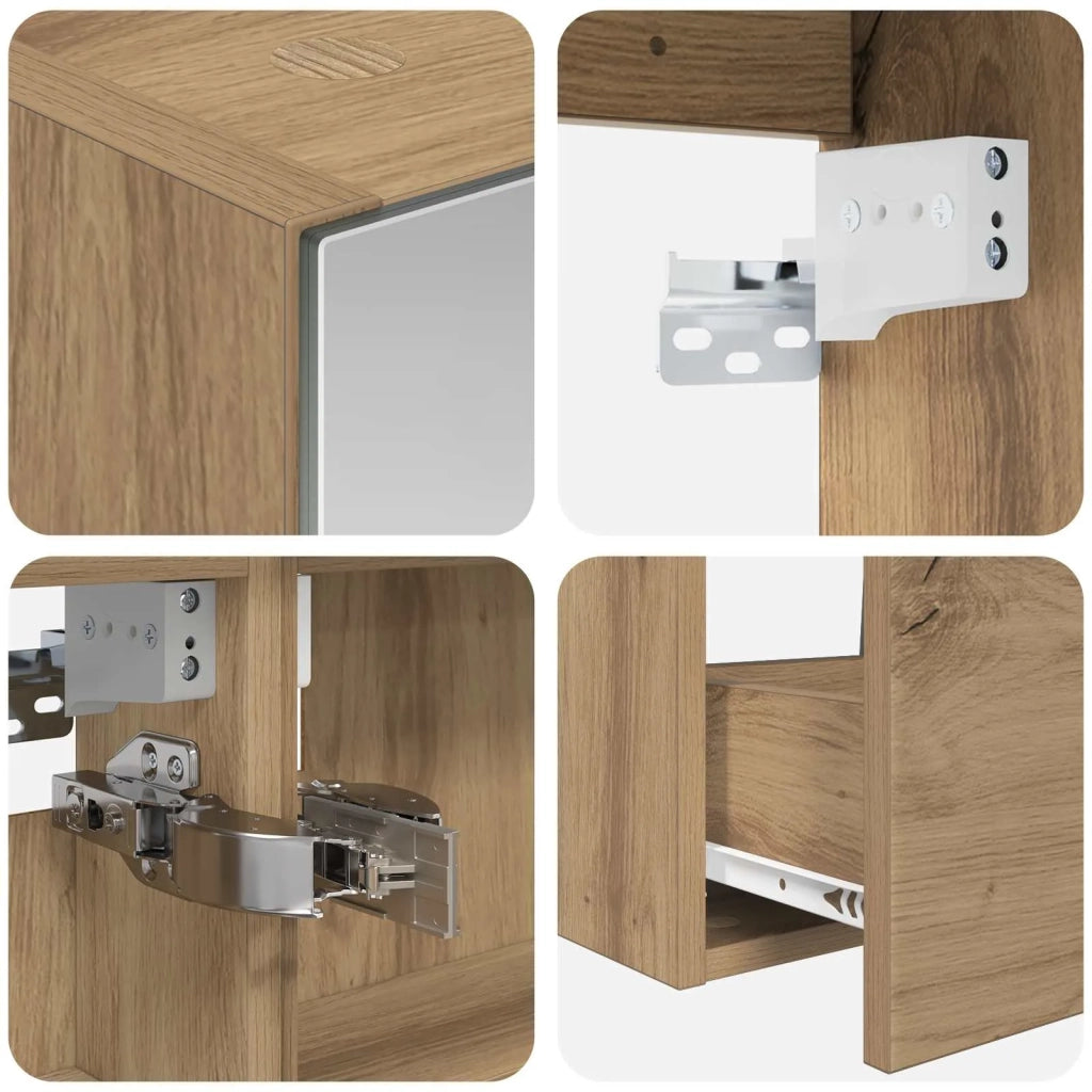 Set di mobili per il bagno 5 pcs Rovere Artigianale 3406878