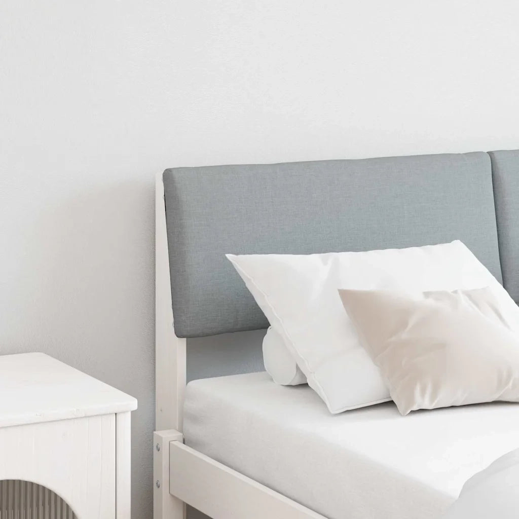 Testiera imbottita-Testiera con Cuscini-Testata Grigio chiaro 135 cm Pino massello 271136