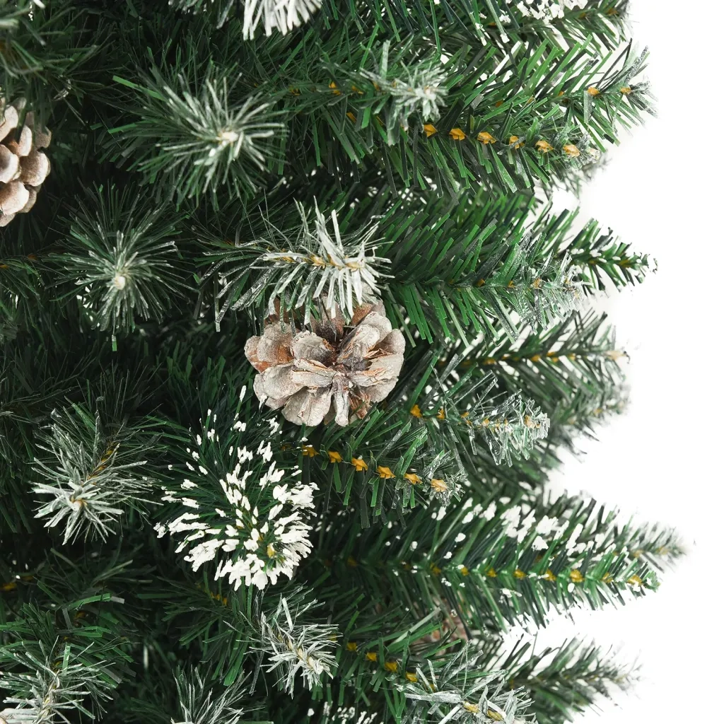Albero di Natale Artificiale Sottile con Base 150 cm PVC cod mxl 7886
