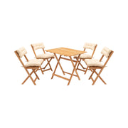 Salottino Outdoor Fanano, set Salotto da Esterno 4 Posti, Marrone