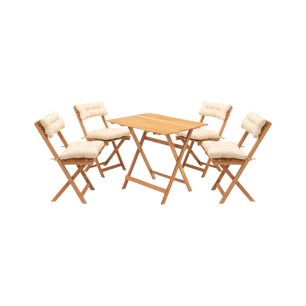 Salottino Outdoor Fanano, set Salotto da Esterno 4 Posti, Marrone